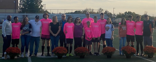 pink soccer players